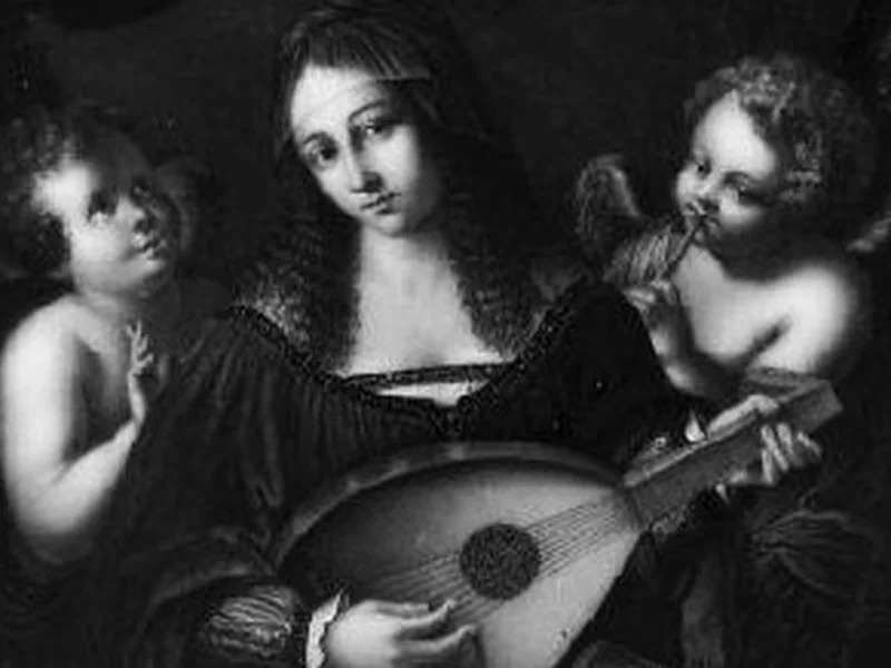 1792-Faustina Malfatti - Suonatrice di liuto con angeli